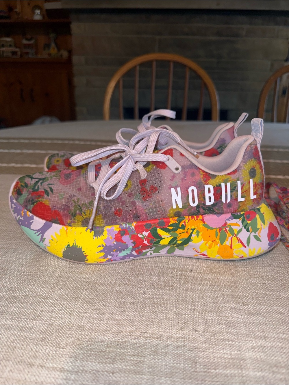 NOBULL Kids Pink Floral Print Sneakers